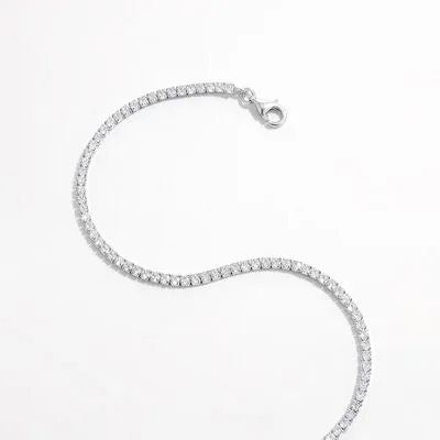 Precious Gem 925 Sterling Silver Inlaid Zircon Womens Bracelet