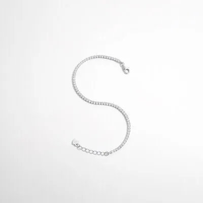Precious Gem 925 Sterling Silver Inlaid Zircon Womens Bracelet