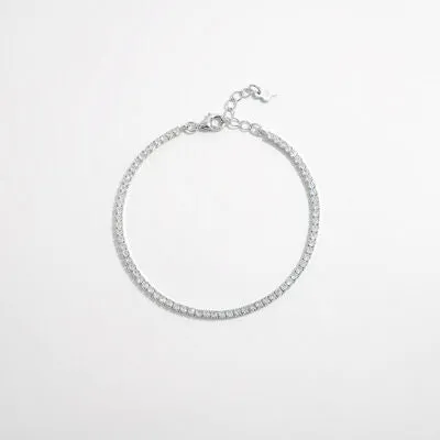 Precious Gem 925 Sterling Silver Inlaid Zircon Womens Bracelet