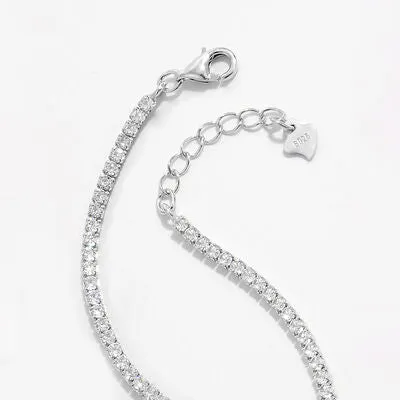 Precious Gem 925 Sterling Silver Inlaid Zircon Womens Bracelet