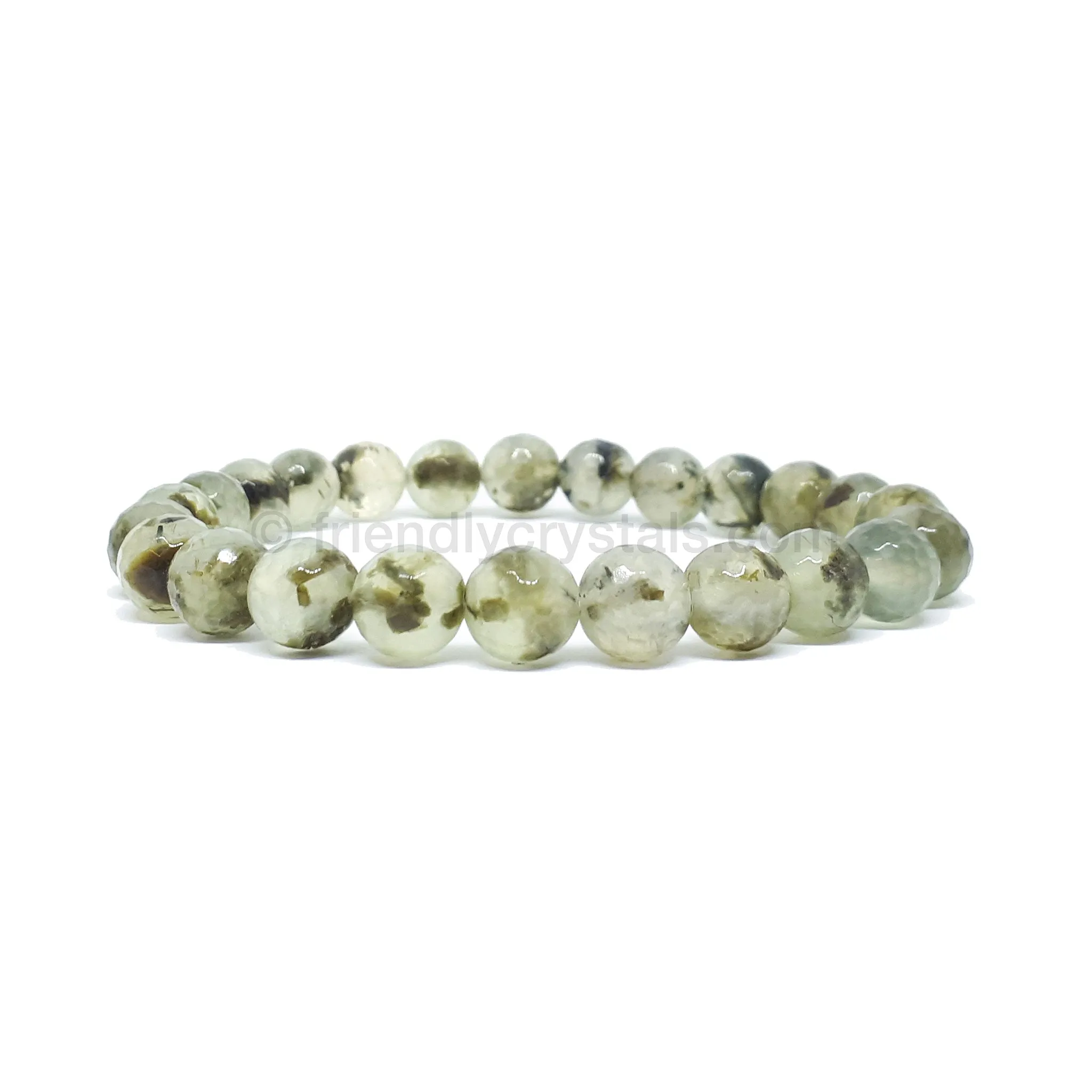 Prehnite Faceted Power Bracelet (8mm)