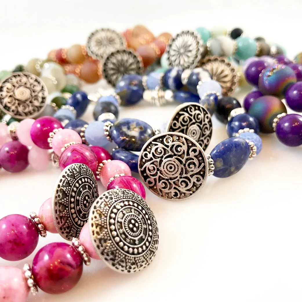 "Be Happy" Bracelet (Turquoise)