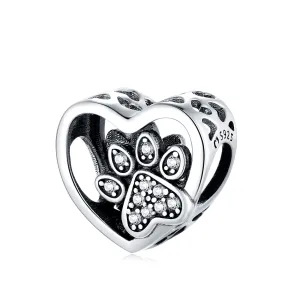 "Heart Paw" Bead
