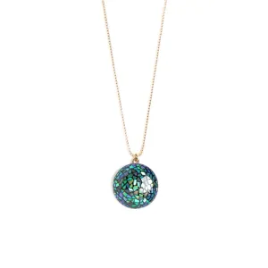 Raden Pendant Necklace - White South Sea Pearl Shell - , Traditional Japanese Urushi Lacquer Jewelry