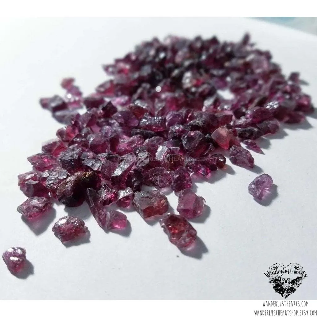 Raw Garnet stud earrings