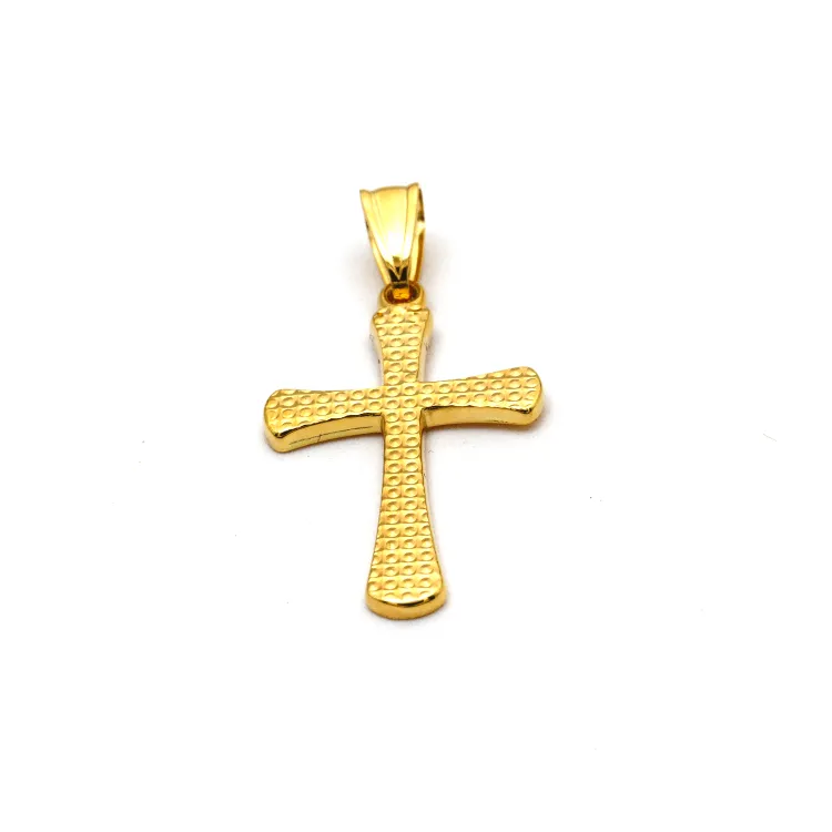 Real Gold Texture AND Plain Cross Pendant 1926/10 P 1659