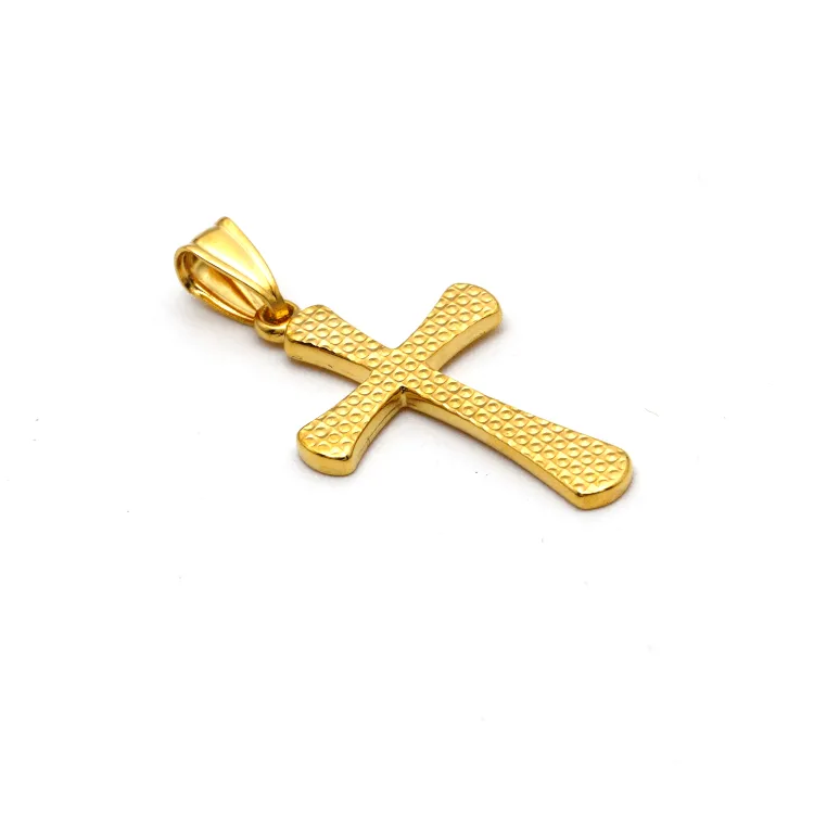Real Gold Texture AND Plain Cross Pendant 1926/10 P 1659