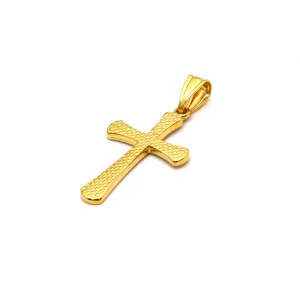 Real Gold Texture AND Plain Cross Pendant 1926/10 P 1659