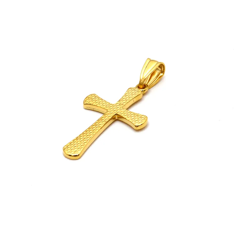 Real Gold Texture AND Plain Cross Pendant 1926/10 P 1659