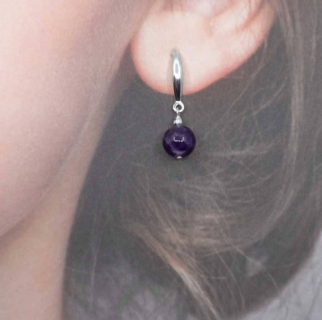 Return to Origin Beaded Amethyst Necklace - 6mm