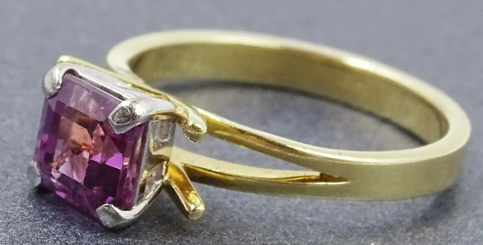 Rhodolite Garnet 18ct Yellow & White Gold Ring