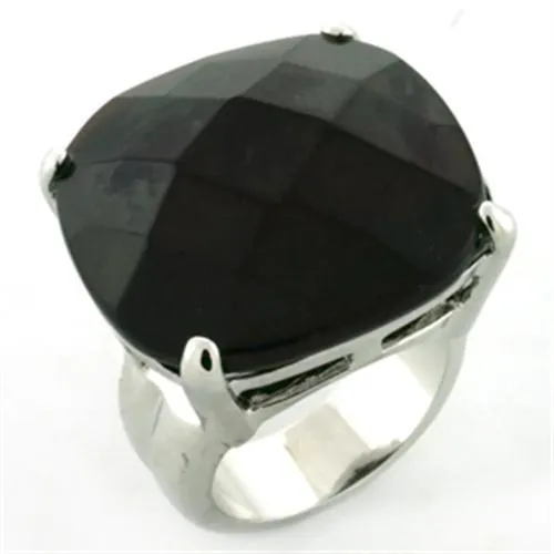 Ring AAA GRD CZ Garnet LOA675 for Women Style Rhodium