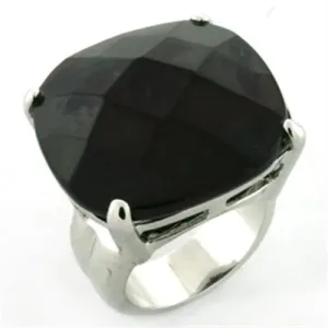 Ring AAA GRD CZ Garnet LOA675 for Women Style Rhodium