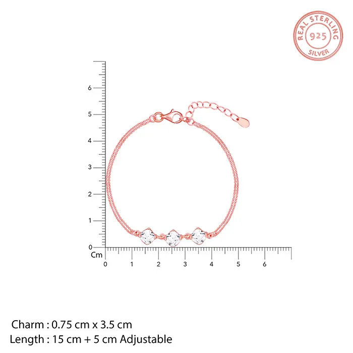 Rose Gold Sparkling Zircon Bracelet