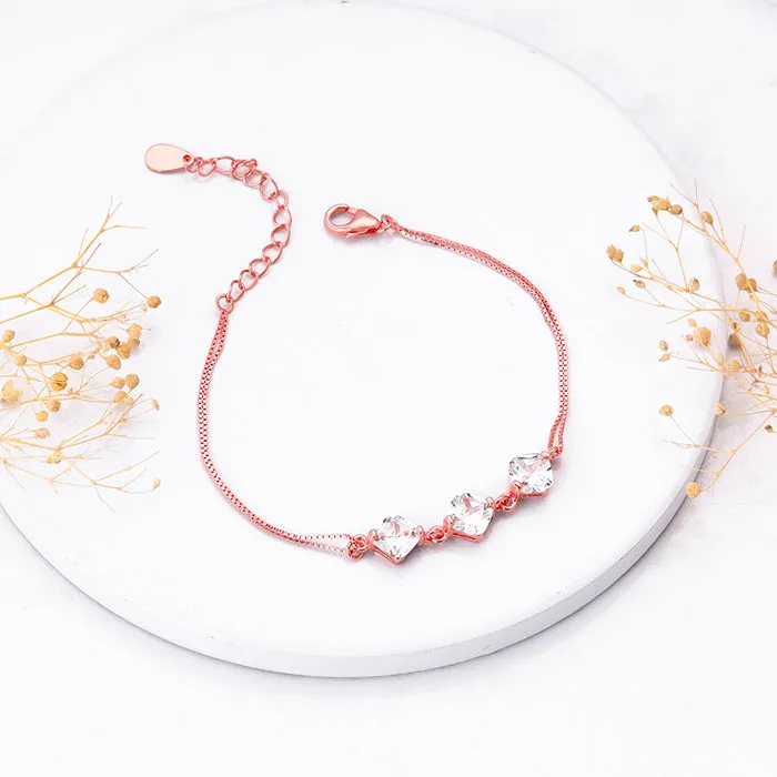 Rose Gold Sparkling Zircon Bracelet