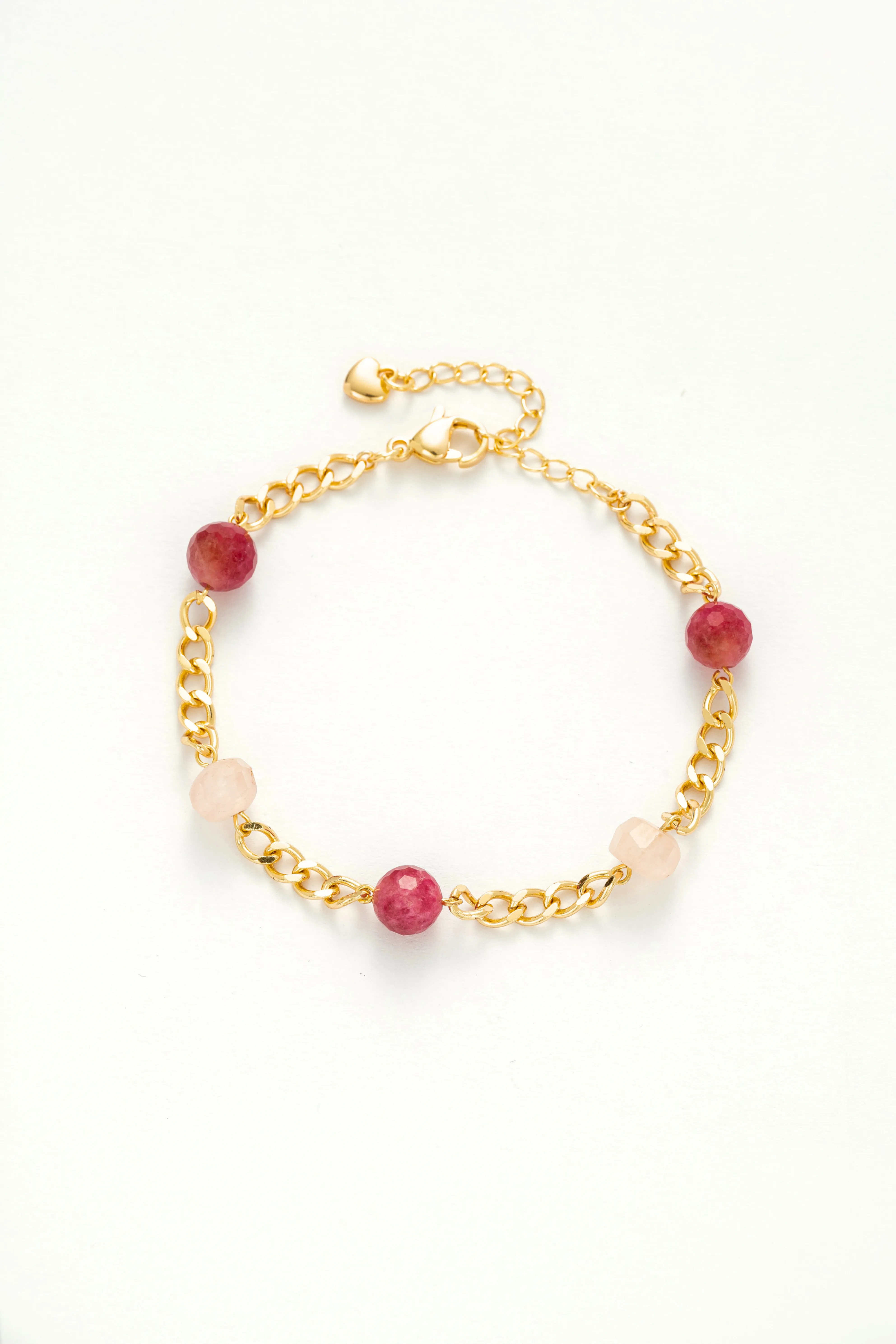 Rosy Glow Gemstone Bracelet
