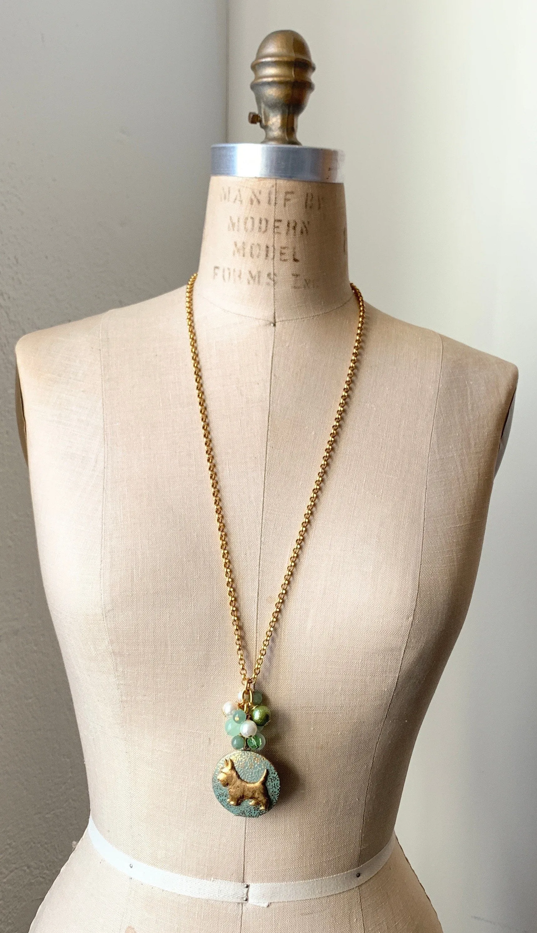 Sage the Scottie Locket Pendant Necklace