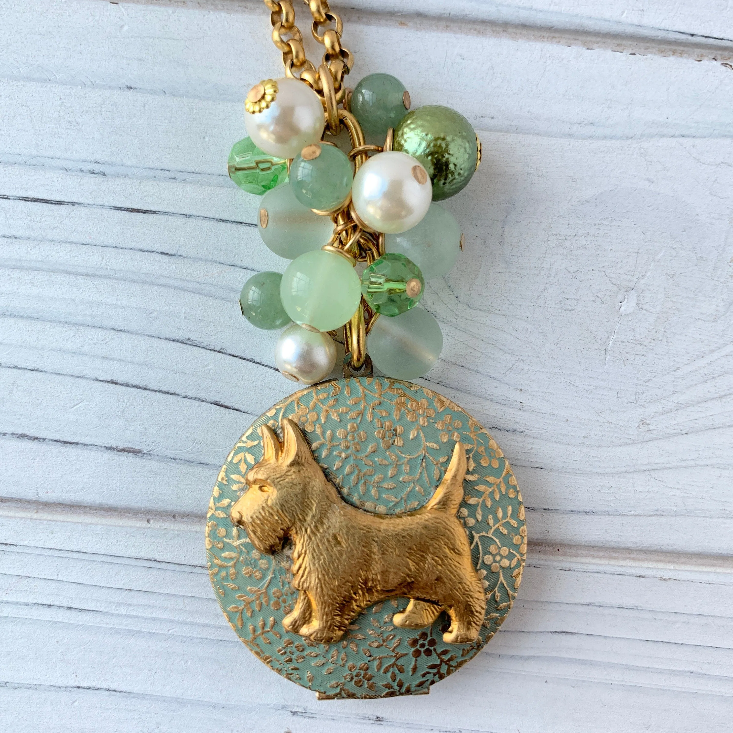 Sage the Scottie Locket Pendant Necklace