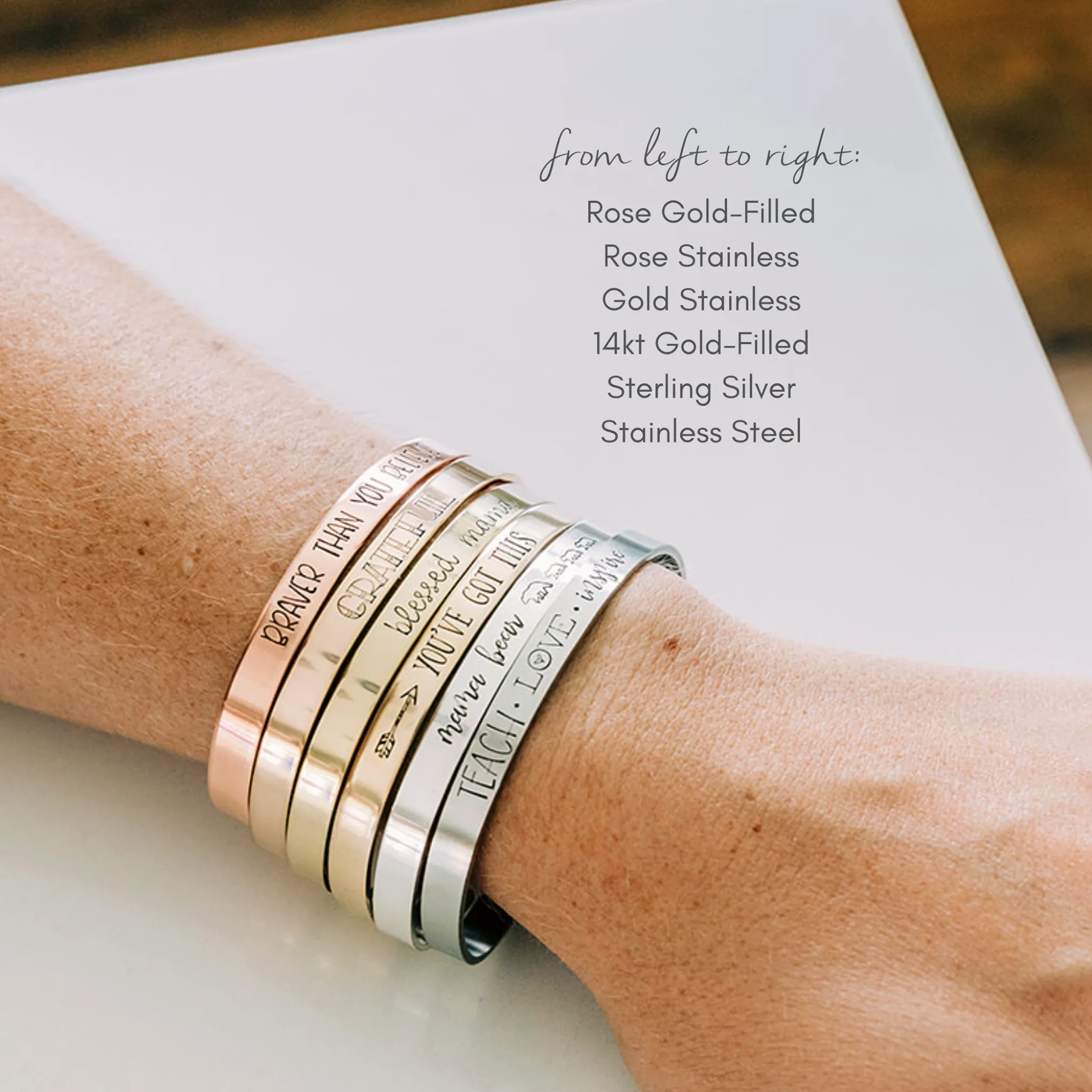 Saltwater Heals Everything (with waves), Cuff Bracelet