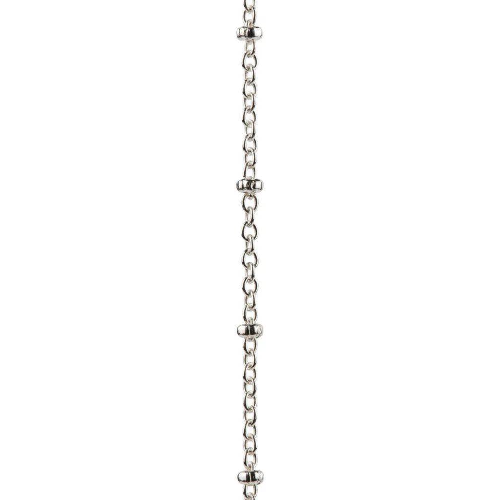 Silver Disc Pearl Necklace