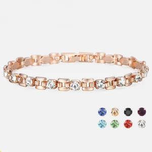 Simple and Trendy Rhinestone Adorned Bracelet