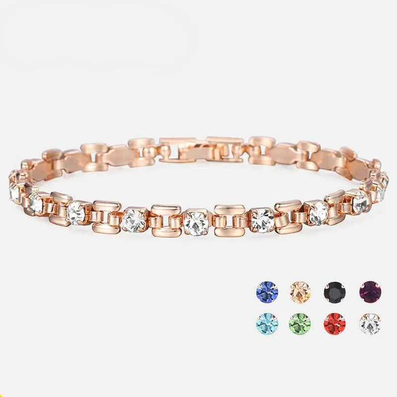 Simple and Trendy Rhinestone Adorned Bracelet