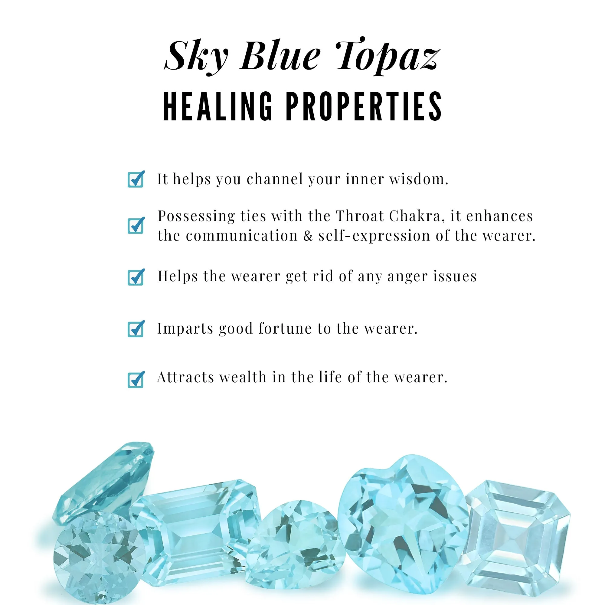 Sky Blue Topaz and Moissanite Teardrop Dangle Pendant