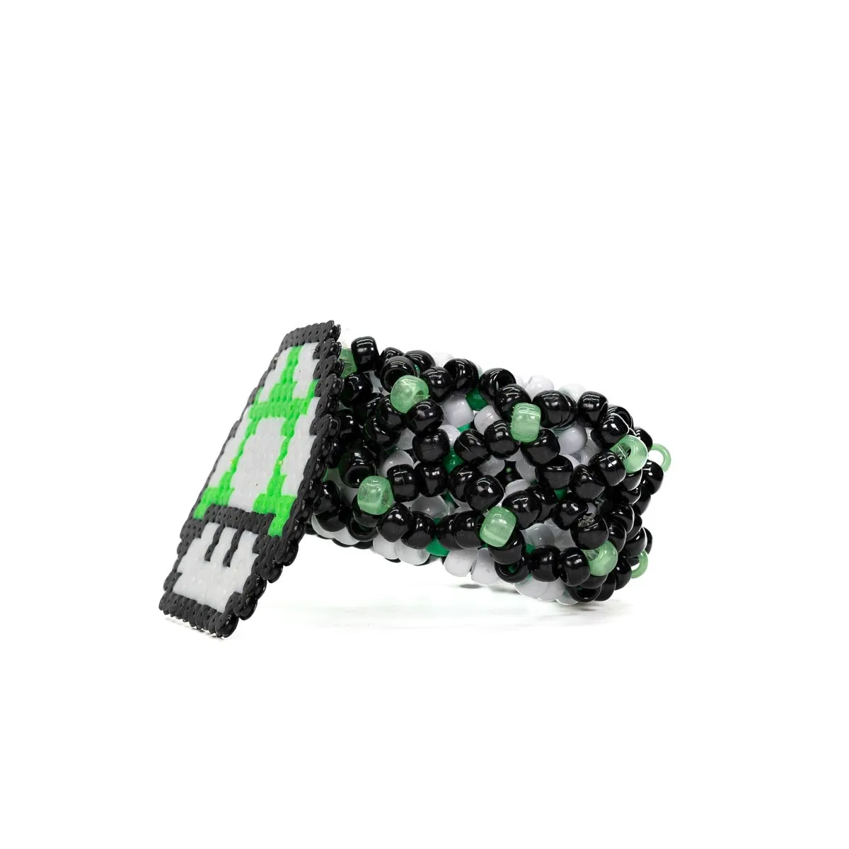 Super Mario 1Up Green Rave Kandi Cuff Bracelet
