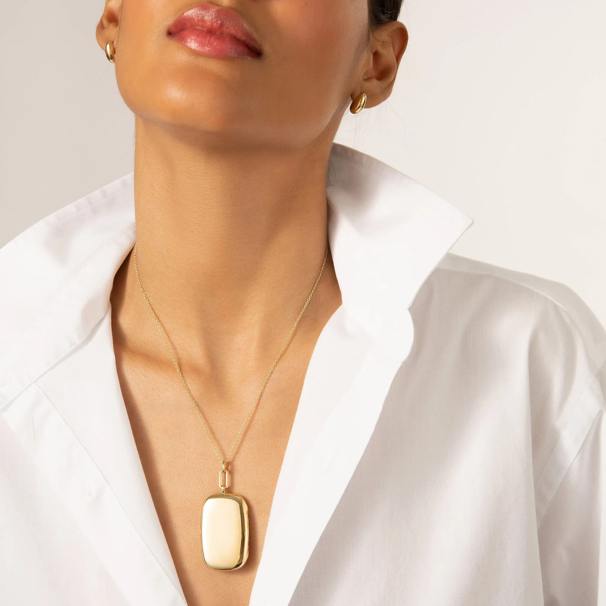 The "Finn" 18K Gold Locket Necklace