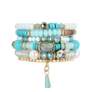 Turquoise Multi-stone Beads Bracelet