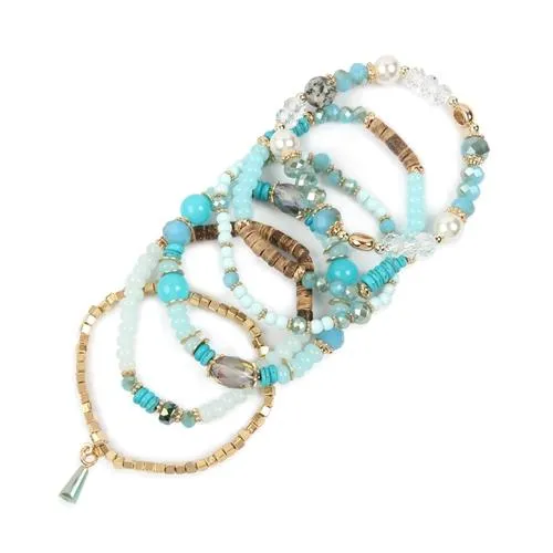 Turquoise Multi-stone Beads Bracelet