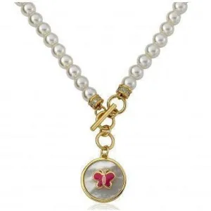 Twin Stars Butterfly Pearl Necklace