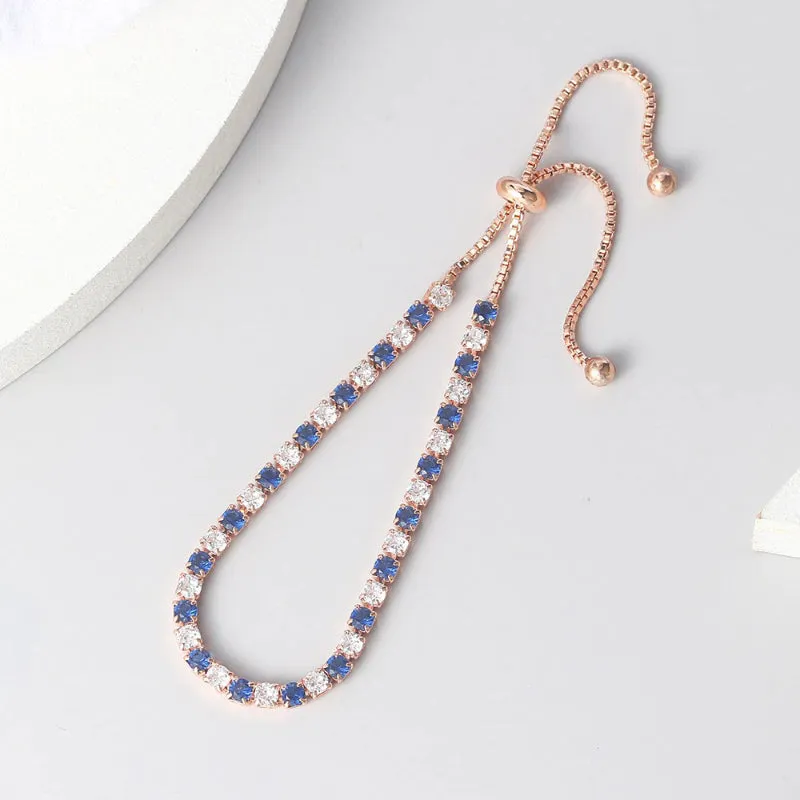 Vibrant Multicolor Zircon Bejeweled Tennis Bracelets
