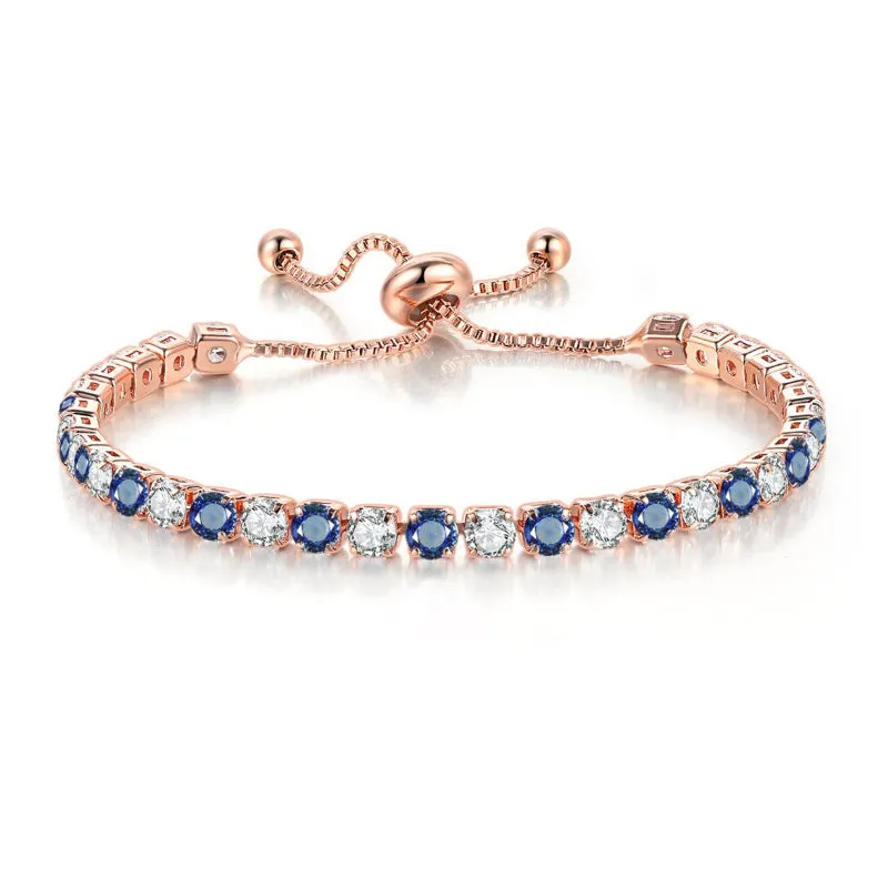 Vibrant Multicolor Zircon Bejeweled Tennis Bracelets