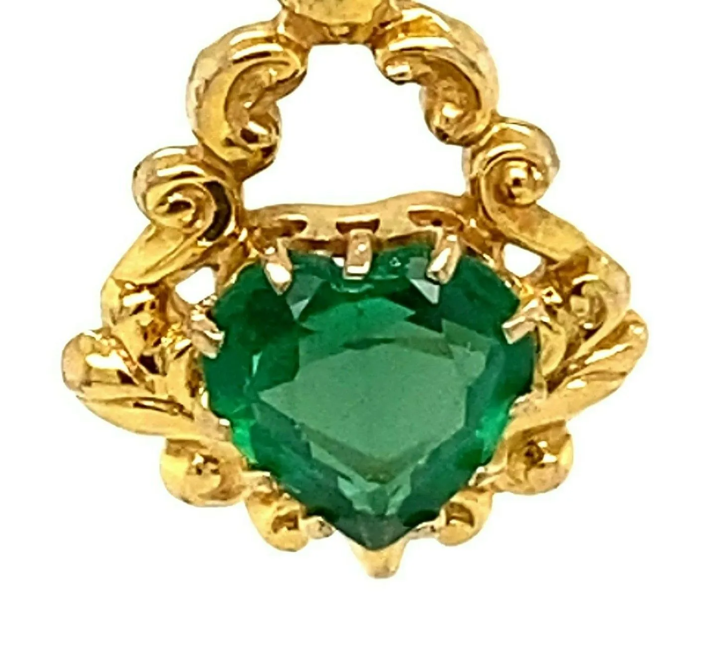 Vintage 9ct Yellow Gold & Garnet Top Doublet Pendant Fine Jewellery