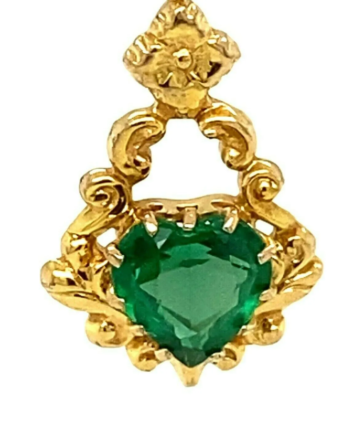 Vintage 9ct Yellow Gold & Garnet Top Doublet Pendant Fine Jewellery