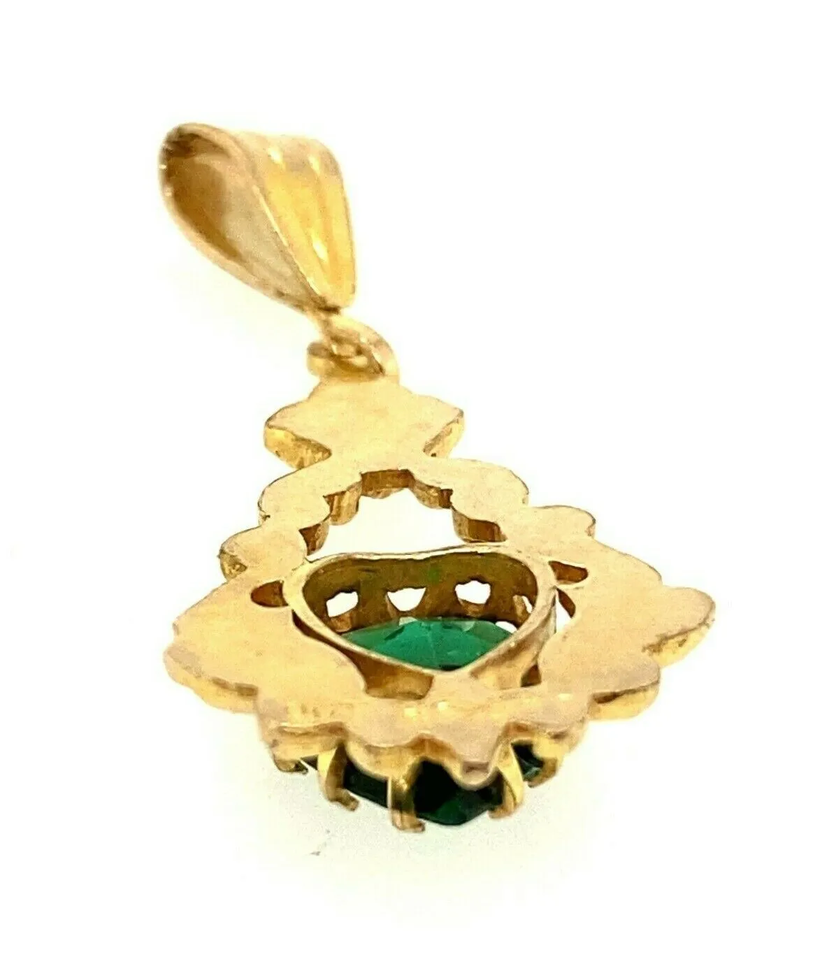 Vintage 9ct Yellow Gold & Garnet Top Doublet Pendant Fine Jewellery