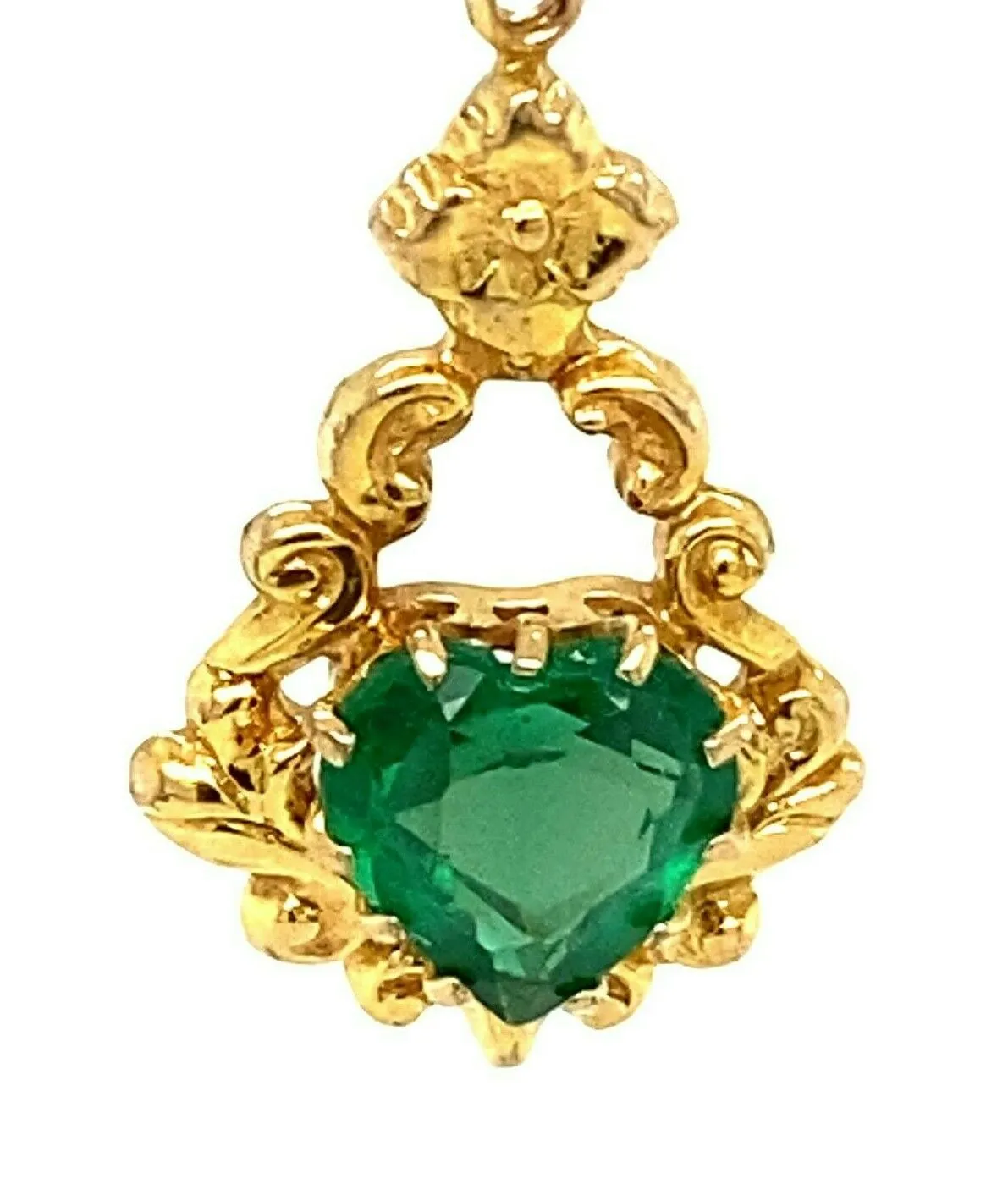 Vintage 9ct Yellow Gold & Garnet Top Doublet Pendant Fine Jewellery