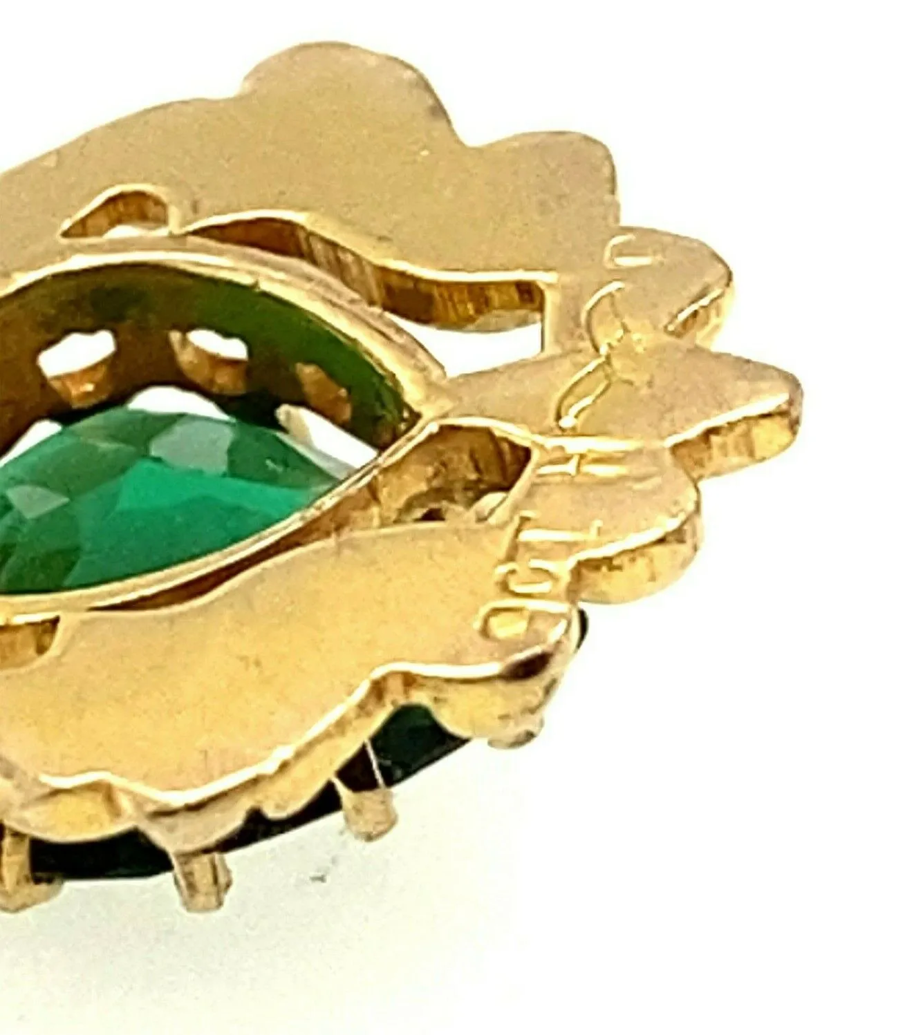 Vintage 9ct Yellow Gold & Garnet Top Doublet Pendant Fine Jewellery