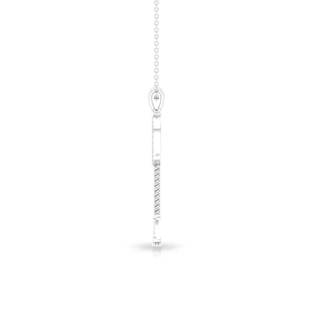 Vintage Inspired Heart Key Pendant Necklace
