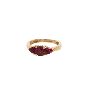 Vintage Red Wine Garnet Ring
