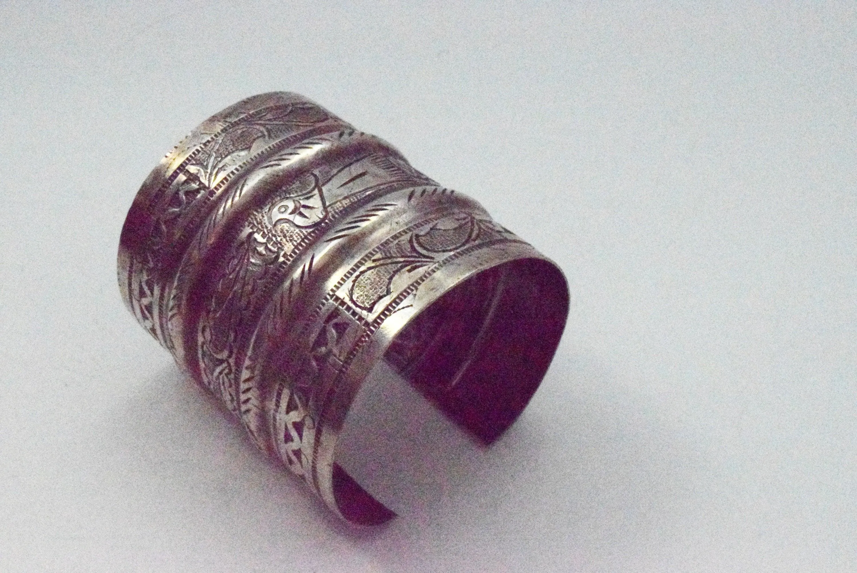 Vintage Wide Silver Siwa Bracelet