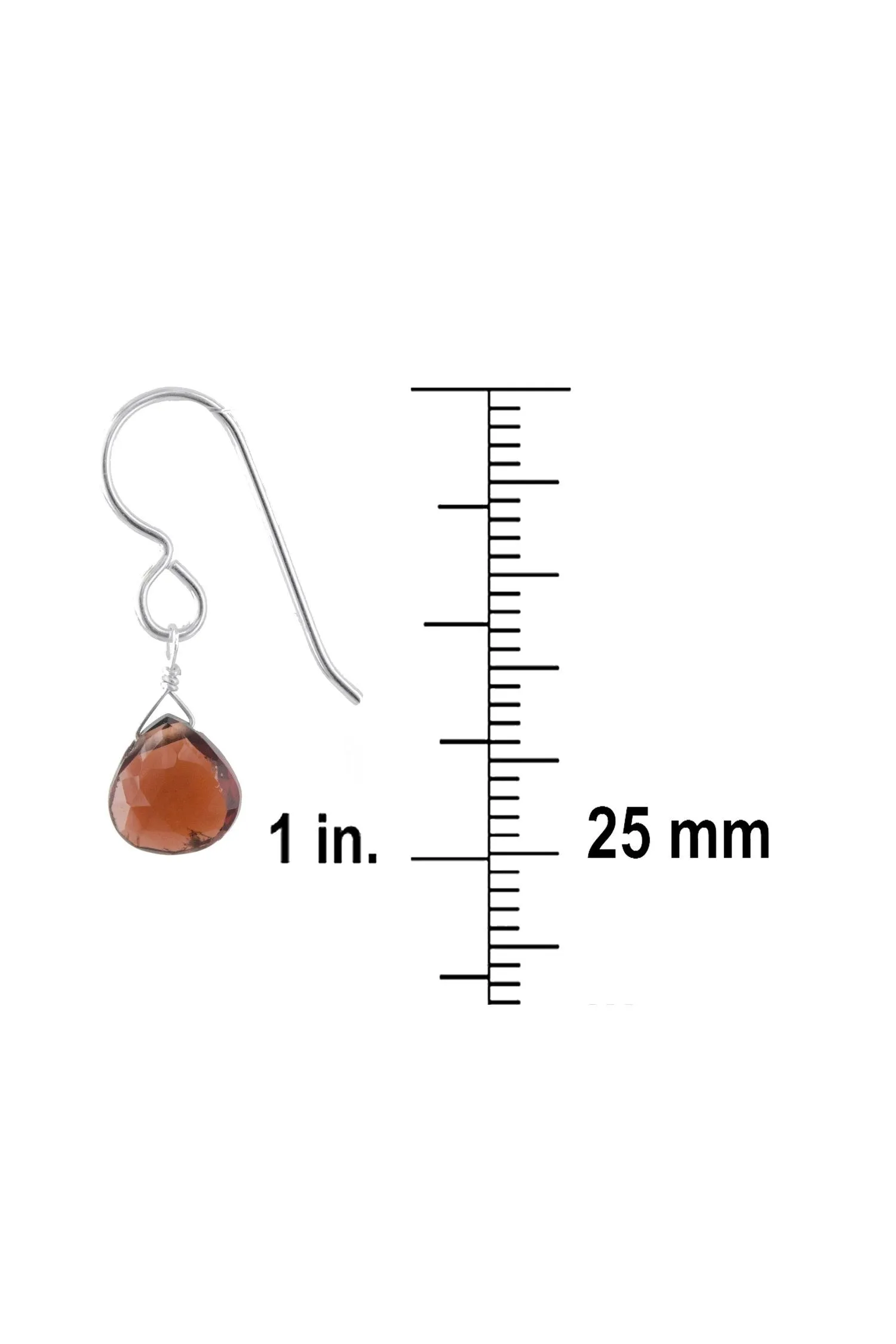 Wine Red Garnet January Birthstone Dangle Earrings